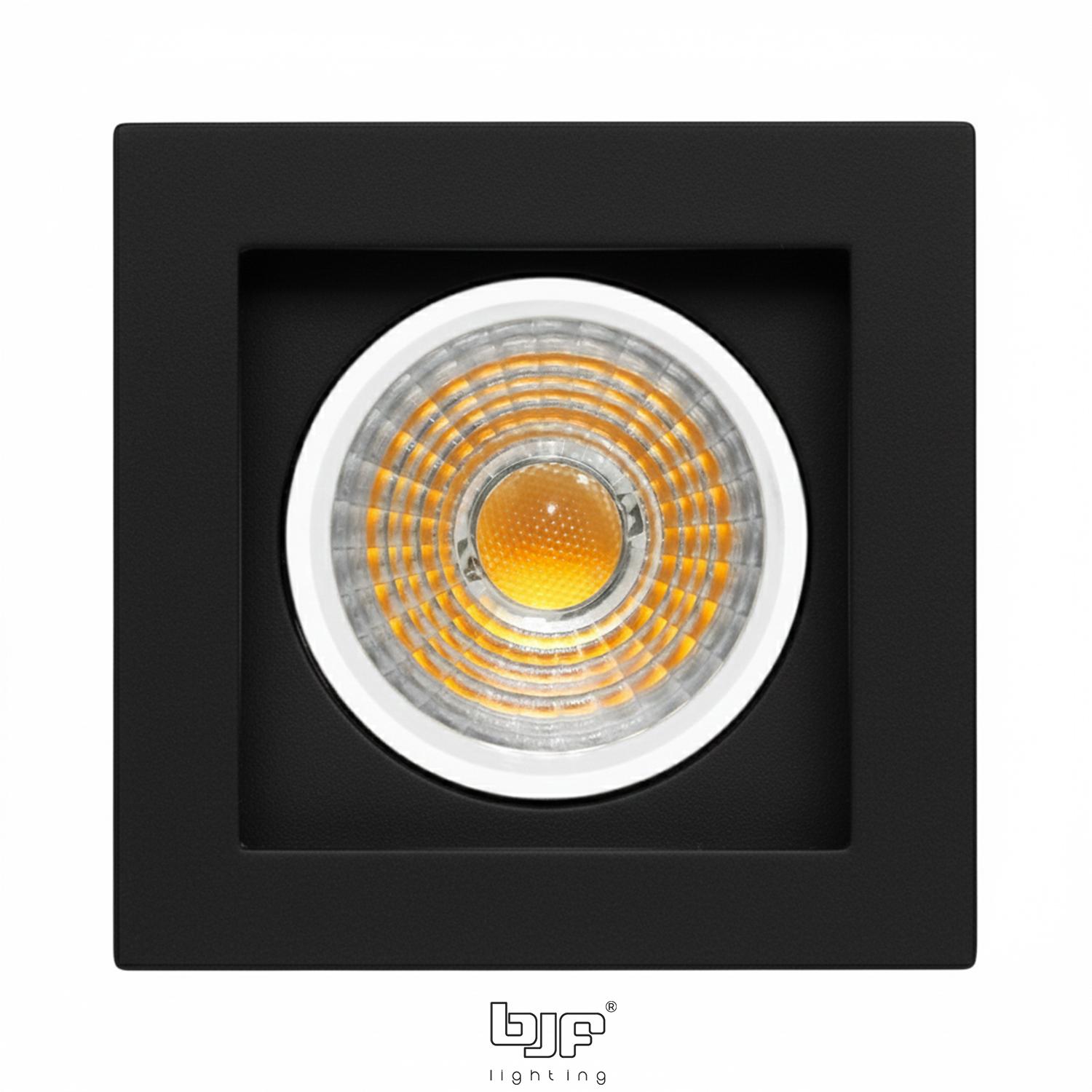URSO-ARO CUADRADO FIJO CONCAVO 1 LUZ 6 Urso-Aro Cuadrado Fijo Concavo 1 Luz Negro Mate