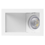 DORSO-ARO RECTANGULAR BASCULANTE CONCAVO 1 LUZ BLANCO MATE