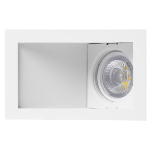 SPOT RECTANGULAR CONCAVO Ø66*72mm 0º-20º BLANCO MATE