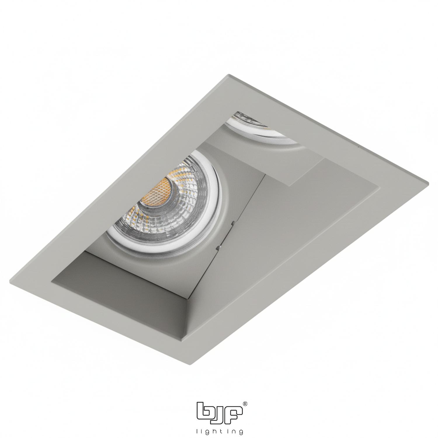 SENDA-ARO RECTANGULAR BASCULANTE CONCAVO 2 LUCES 4 Senda Gris Mate