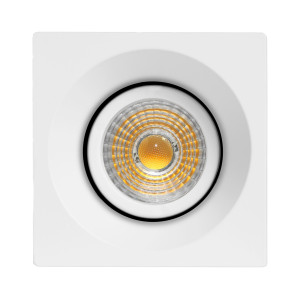 SPOT CUADRADO CONCAVO FIJO Ø75mm GU10 BLANCO MATE