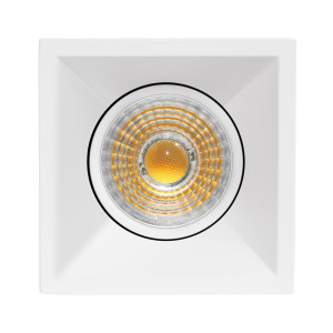 SPOT CUADRADO CONCAVO BASCULANTE 80*80mm GU10 BLANCO MATE