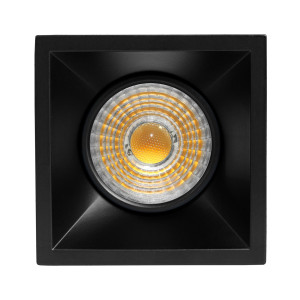SPOT CUADRADO CONCAVO BASCULANTE 80*80mm GU10 NEGRO MATE