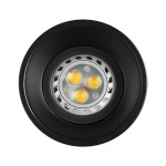 ASTRA-ARO MINI REDONDO BASCULANTE CONCAVO NEGRO MATE