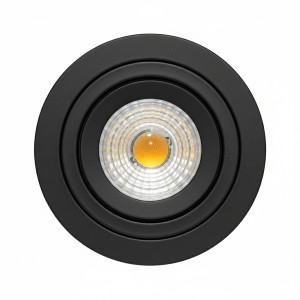 SPOT REDONDO BASCULANTE ALUMINIO Ø80mm NEGRO MATE