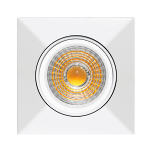 SPOT CUADRADO BASCULANTE Ø74mm BLANCO MATE