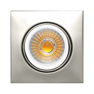 SPOT CUADRADO BASCULANTE Ø74mm CROMO MATE