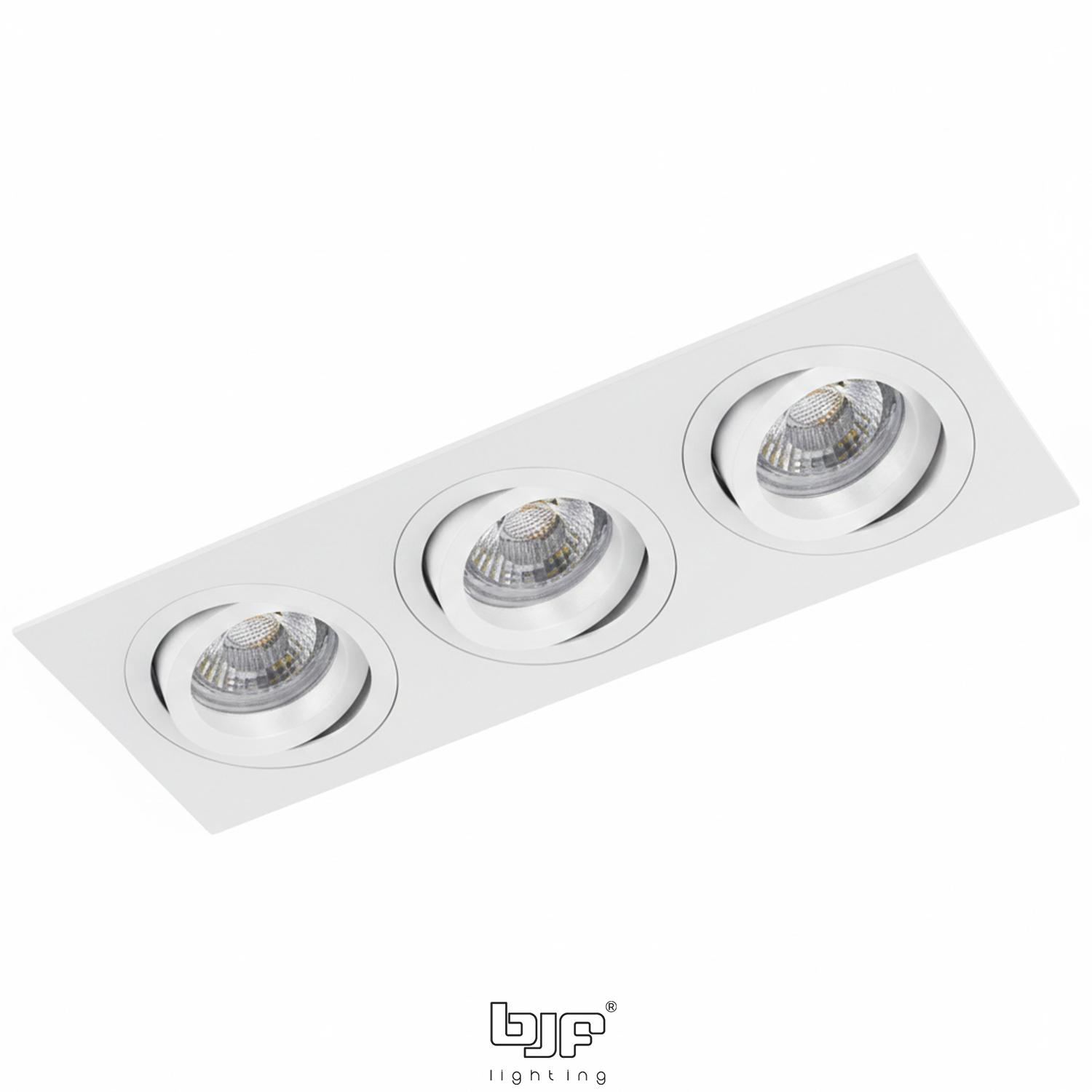 TRIOX-ARO RECTANGULAR BASCULANTE 3 LUCES 2 Triox Blanco Mate