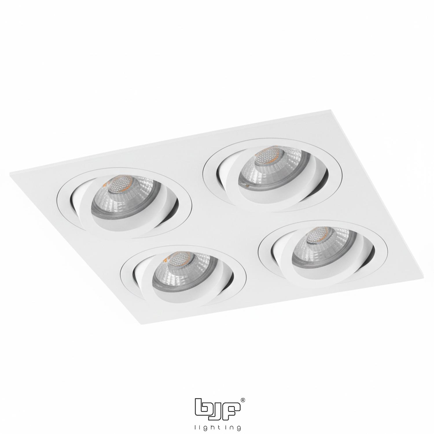 QUAD-ARO CUADRADO BASCULANTE 4 LUCES 4 Quad Blanco Mate