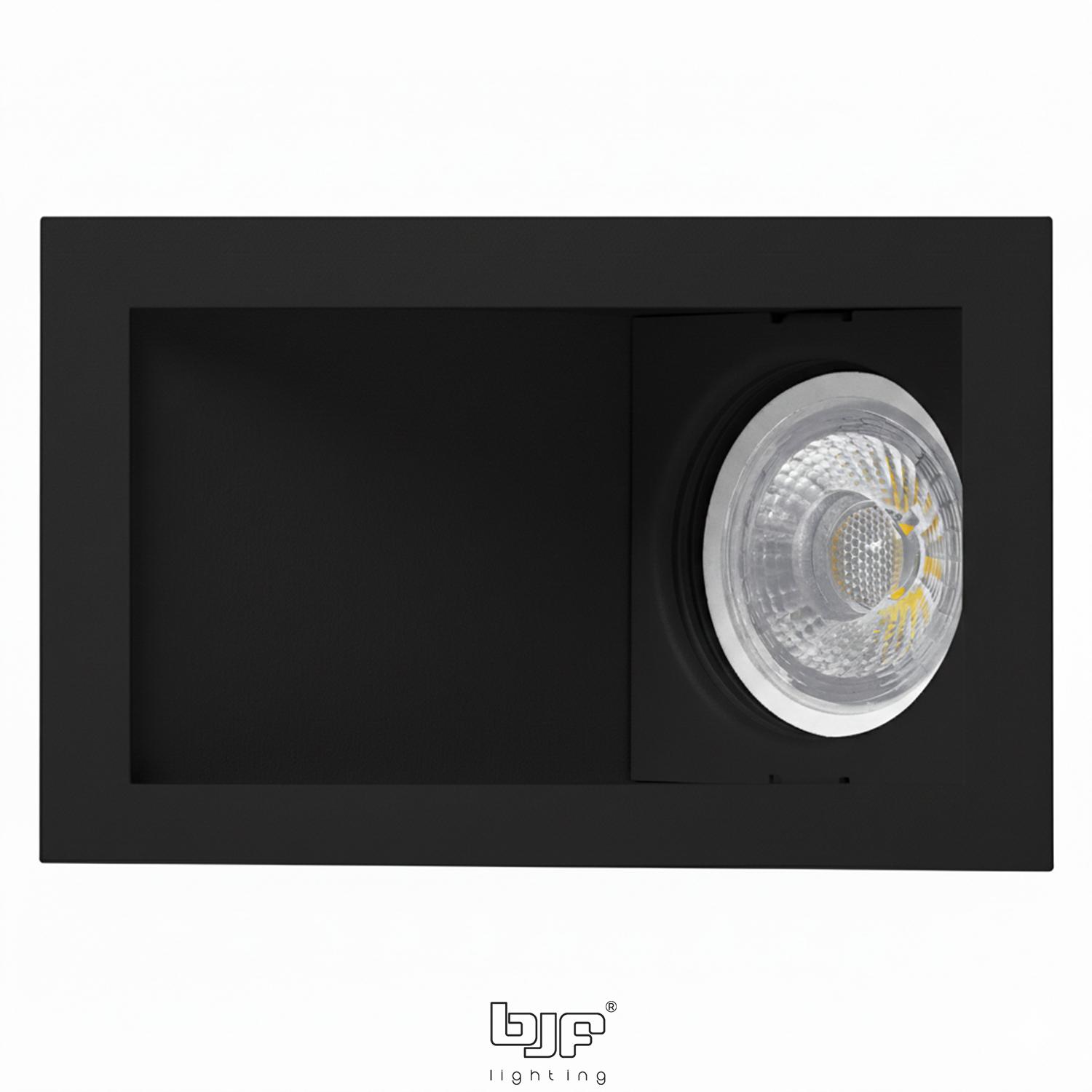 DORSO-ARO RECTANGULAR BASCULANTE CONCAVO 1 LUZ 5 Dorso-Aro Rectangular Basculante Concavo 1 Luz Negro Mate