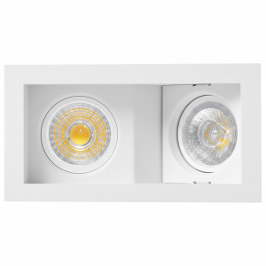 SPOT RECTANGULAR CONCAVO ∅145x72mm 0º-20º BLANCO MATE