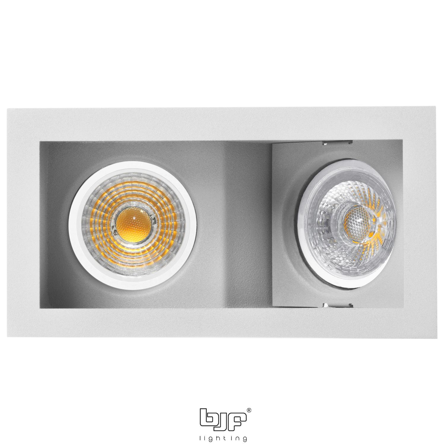 SENDA-ARO RECTANGULAR BASCULANTE CONCAVO 2 LUCES 3 Senda Gris Mate