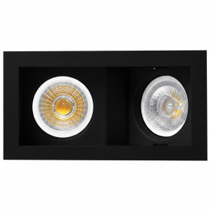 SPOT RECTANGULAR CONCAVO Ø145*72mm 0º-20º NEGRO MATE
