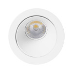 MERAK-ARO Y SPOT REDONDO FIJO CONCAVO ASIMETRICO BLANCO MATE