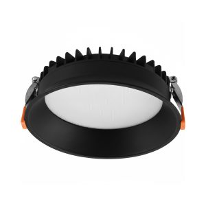 DOWNLIGHT LED REDONDO NEGRO MATE 155X60 CORTE Ø145 18W 3CCT