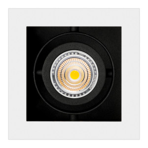 CARDAN LED ORIENT. 1 LUZ GU5.3 BLANCO MATE-NEGRO