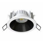 DELTA-SPOT REDONDO FIJO CONCAVO 8W 3CCT TRIAC BLANCO MATE-NEGRO MATE
