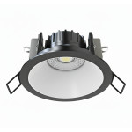 DELTA-SPOT REDONDO FIJO CONCAVO 8W 3CCT TRIAC NEGRO MATE-BLANCO MATE