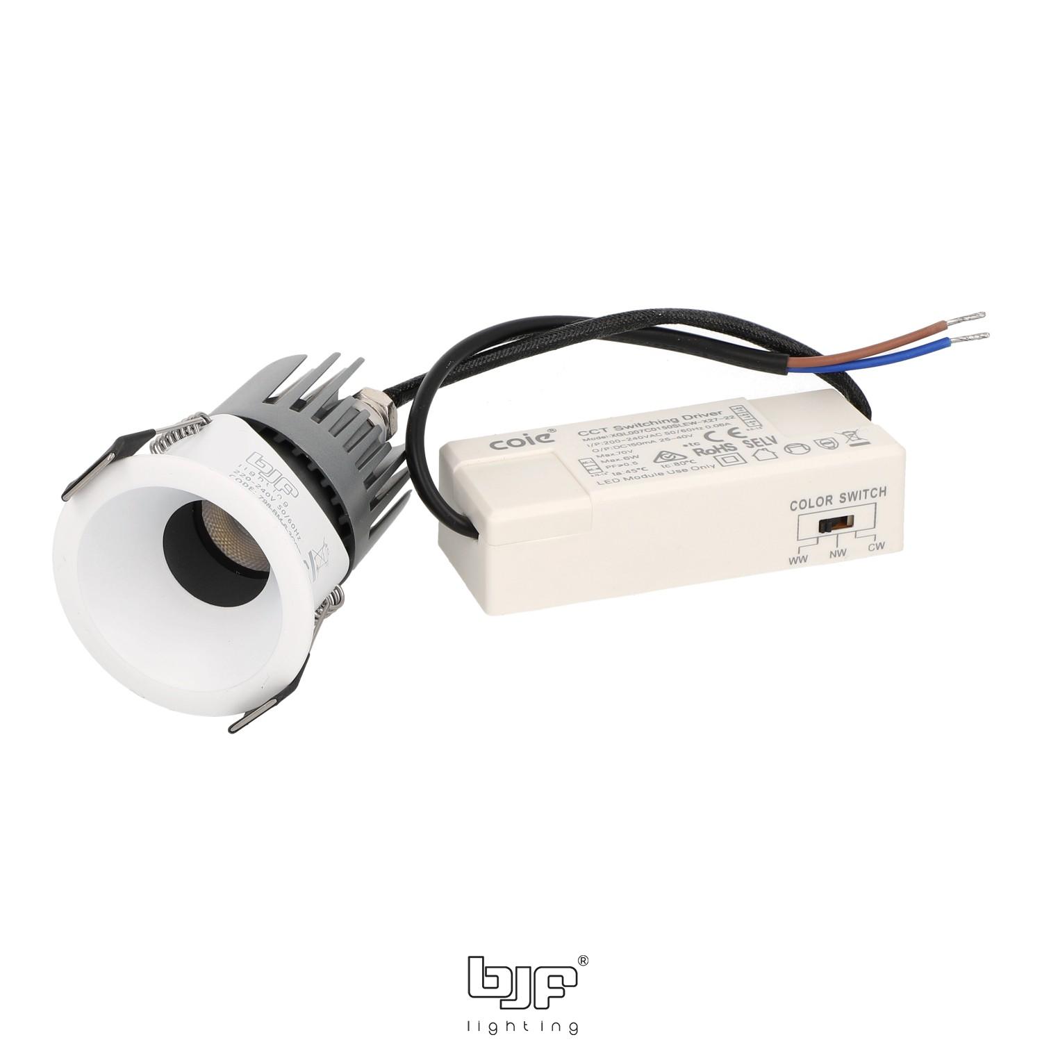 SPOT CONCAVO NEGRO MATE Ø45mm LEDCompact 6W 3CCT 38º IP65 4 Spot Concavo Blanco Mate Ø45Mm Ledcompact 6W 3Cct 38º Ip65