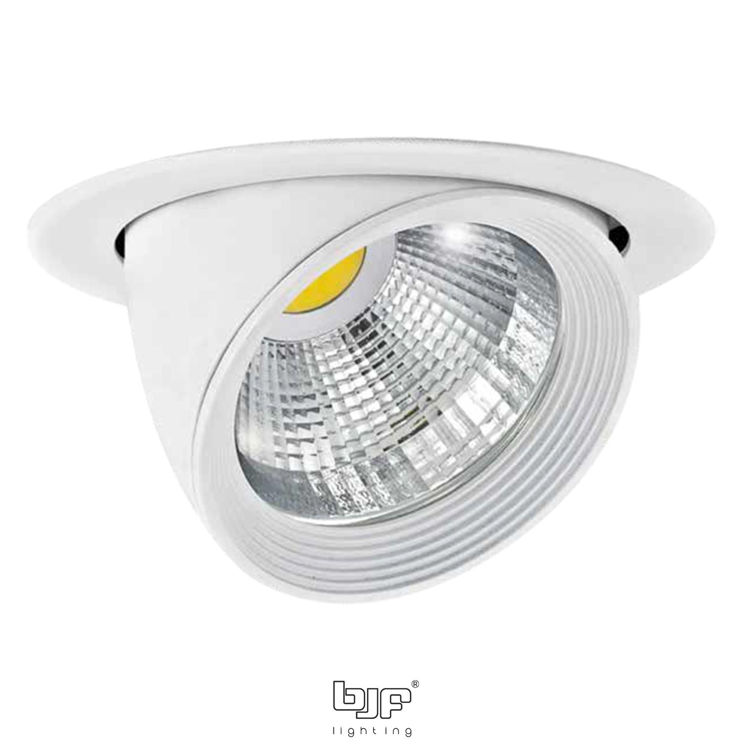 PROYECTOR REDONDO ABATIBLE BLANCO MATE COB 30W 4000K 1 Proyector Redondo Abatible Blanco Mate Cob