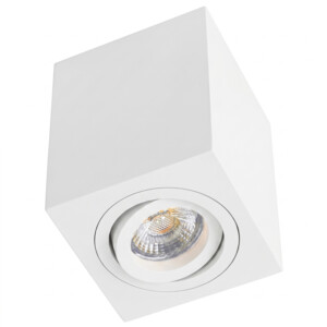 SPOT SUPERFICIE 90x90x115mm BASCULANTE GU10 BLANCO MATE