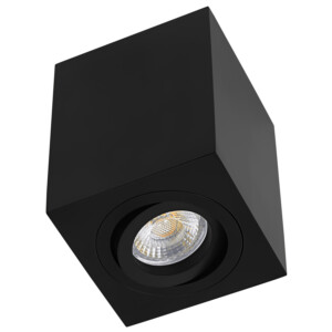 SPOT SUPERFICIE 90x90x115mm BASCULANTE GU10 NEGRO MATE