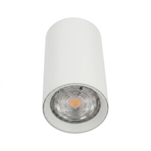 FOCO TUBULAR SUPERFICIE 100x55mm BLANCO MATE GU10