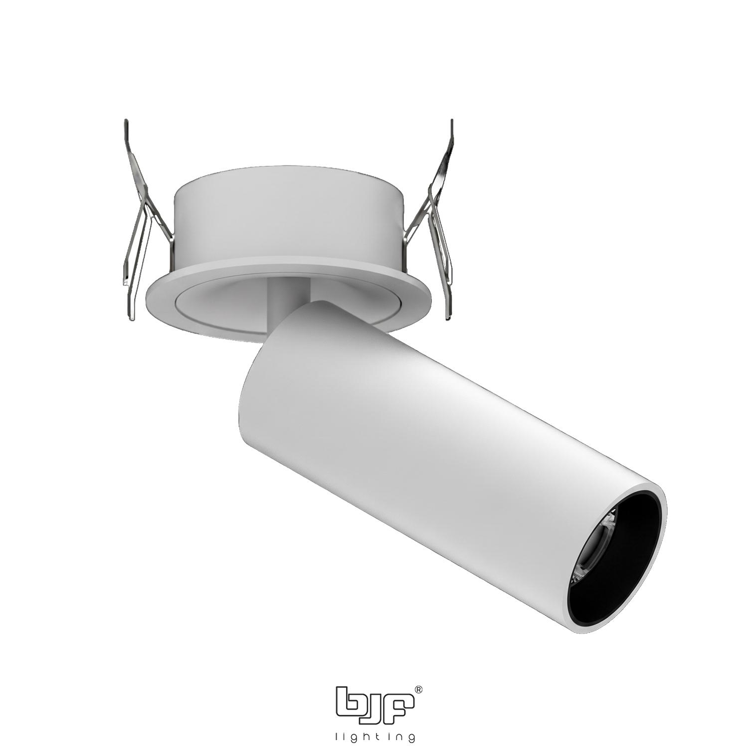 Axis-Spot/Foco Mini Semiempotrado Orientable 7W 3Cct Triac + Blanco Mate Con Accesorio Lente Regulable 8º-24º