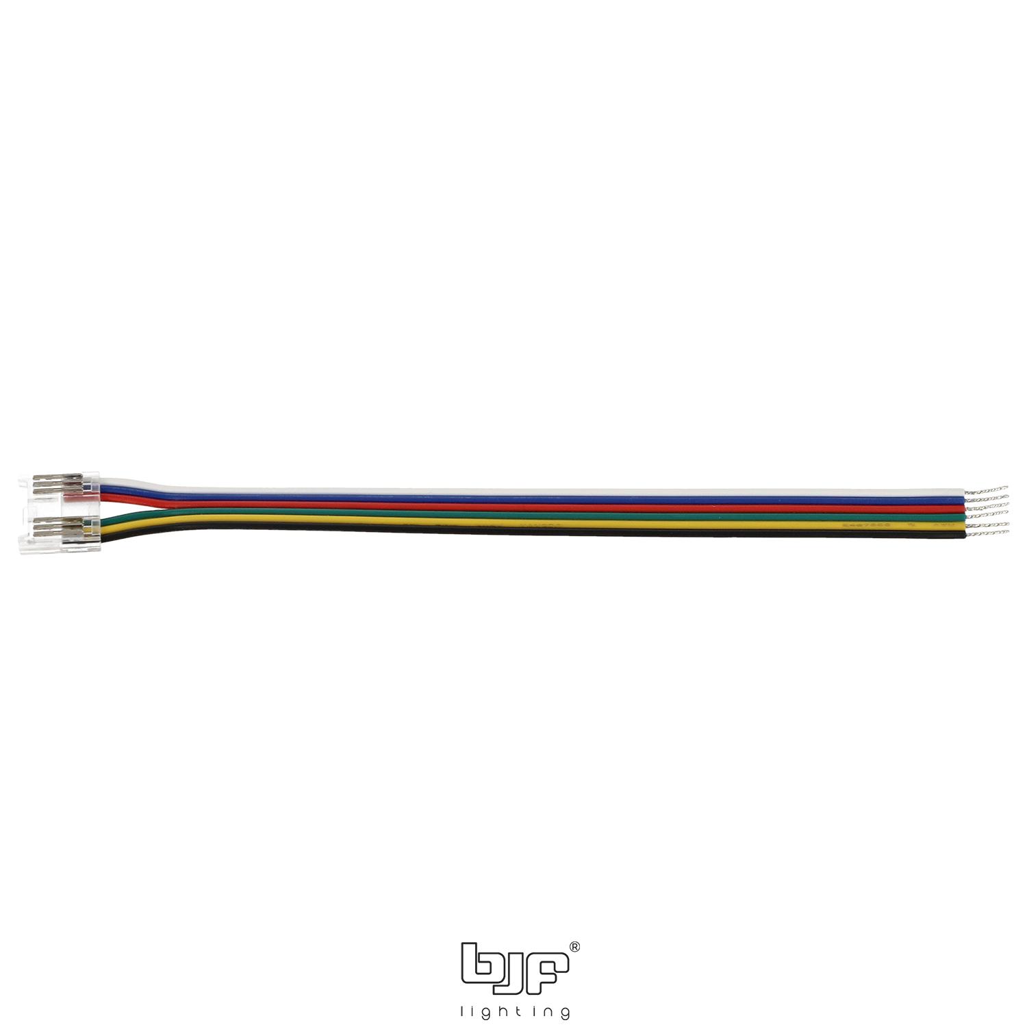 CONECTORES COB PARA TIRAS LED 5 Conectores Cob Para Tiras Led + Con 15 Cm De Cable + 6Pin + 12 Mm