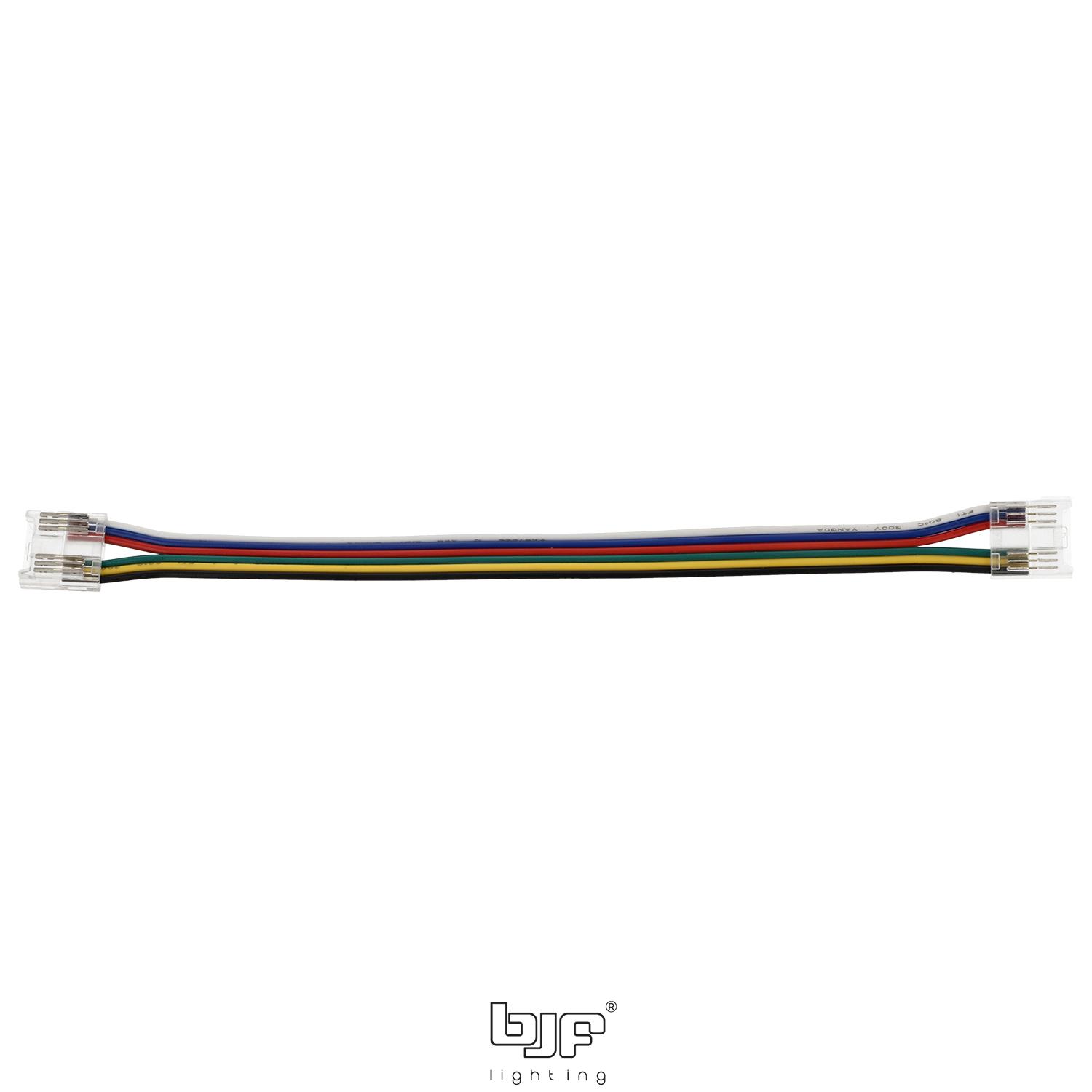 CONECTORES COB PARA TIRAS LED 15 Conectores Cob Para Tiras Led + Doble Con Cable De 15 Cm + 6Pin + 12 Mm