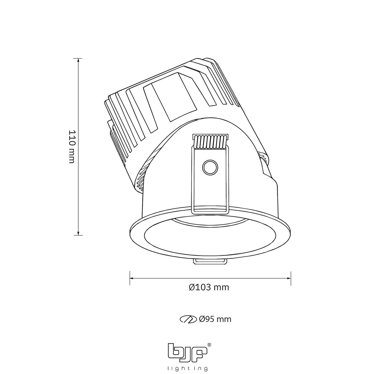 DENIZ-SPOT REDONDO FIJO CONCAVO 25W 3CCT IP65 7 Deniz Esquema